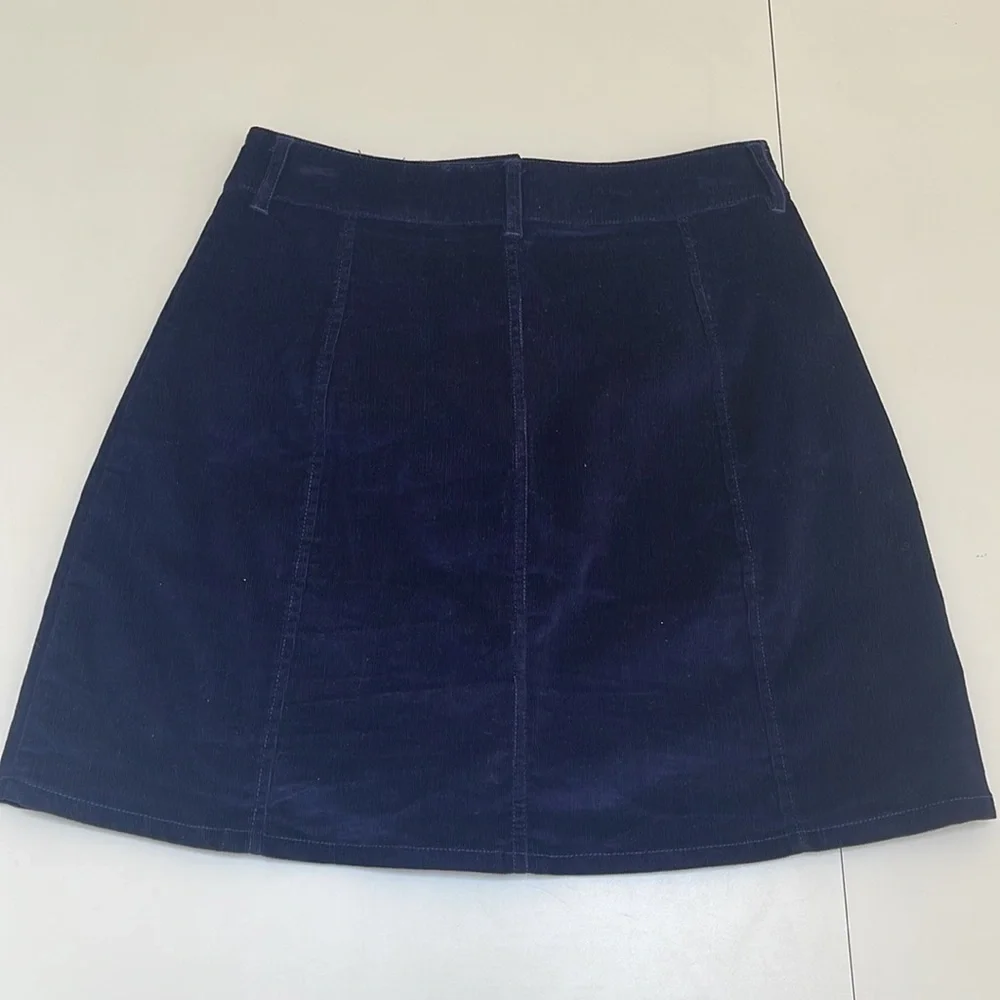 ❤️ 🆕 BUTTONS Navy Corduroy Skirt Size S